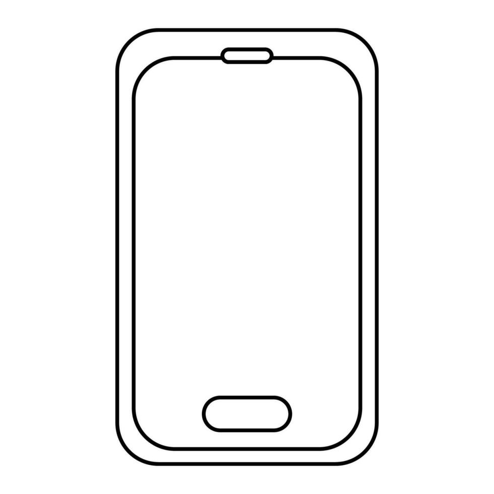 telefoon mobiel lijn pop meisje icoon element vector