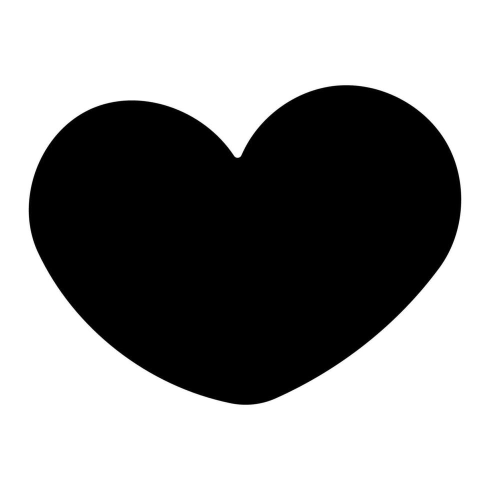 hart barbicore zwart liefde sticker icoon element vector