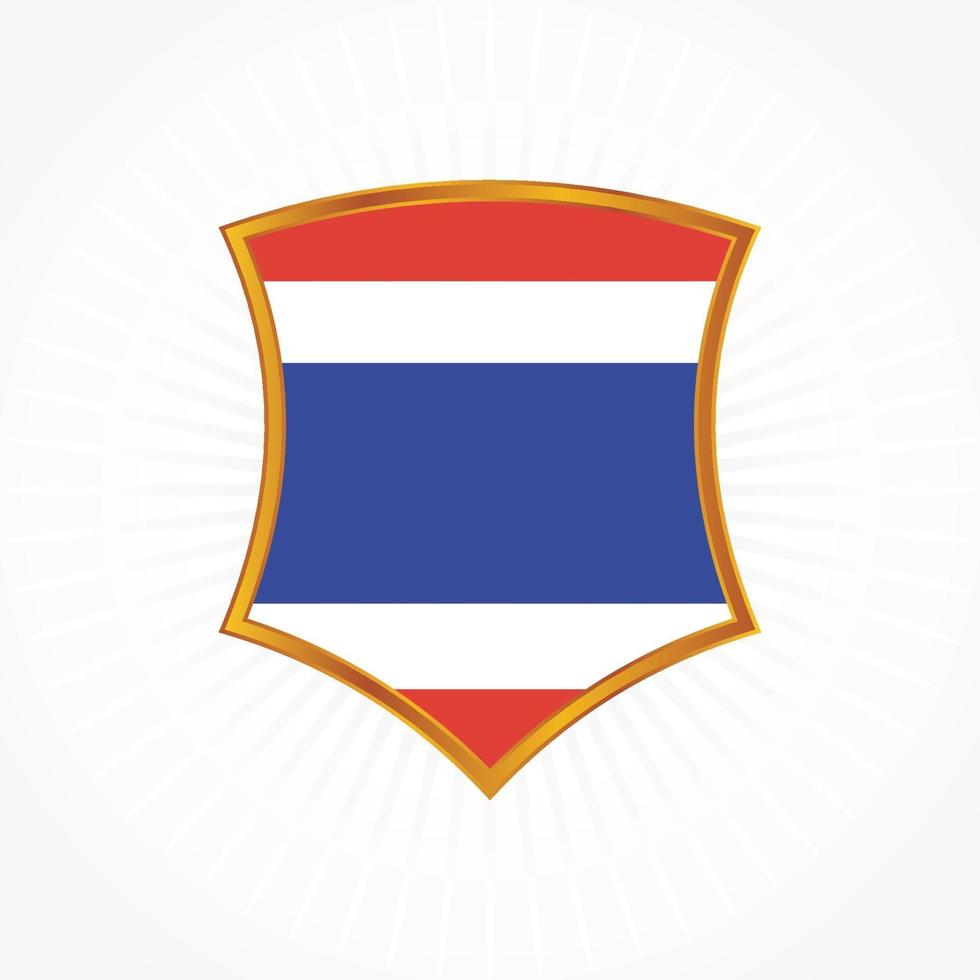 thailand vlag vector wit schild frame