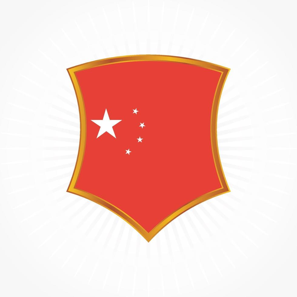 china vlag vector wit schild frame