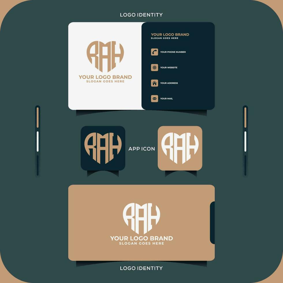 aah bedrijf kaart brief logo. aah creatief monogram initialen brief logo concept. aah uniek modern vlak abstract vector brief logo ontwerp.