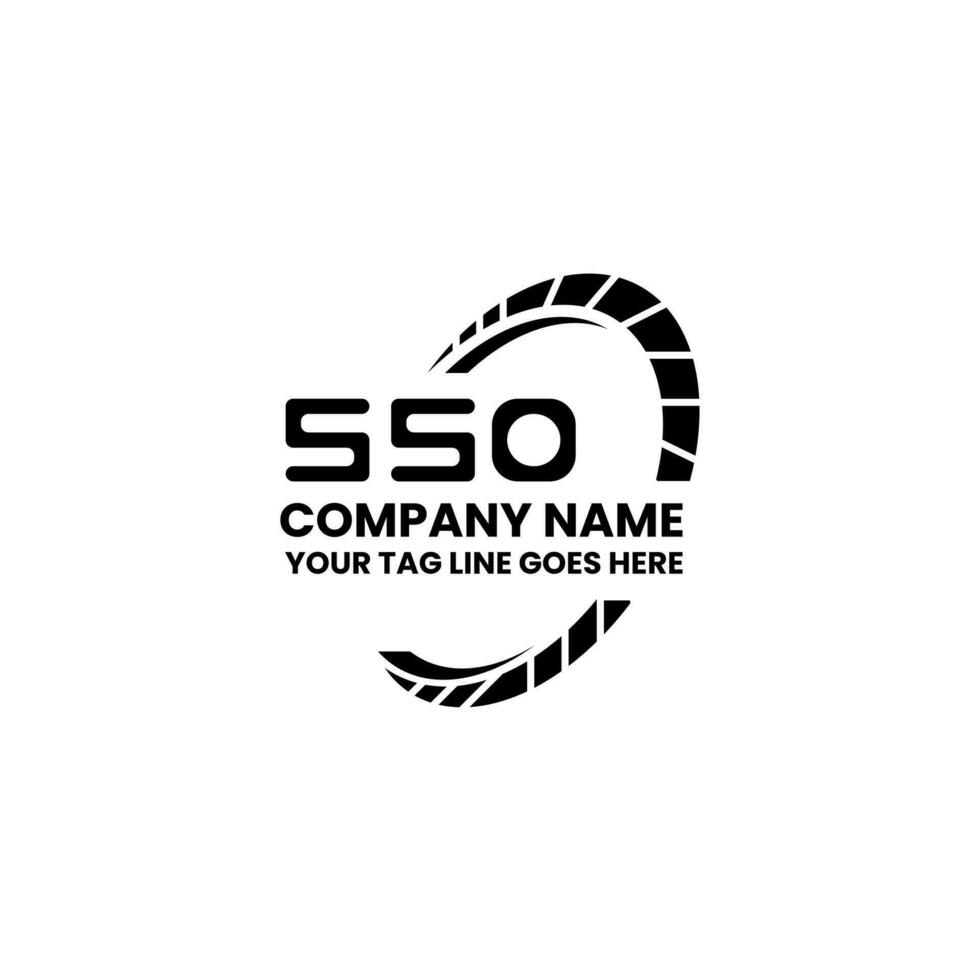 sso brief logo vector ontwerp, sso gemakkelijk en modern logo. sso luxueus alfabet ontwerp