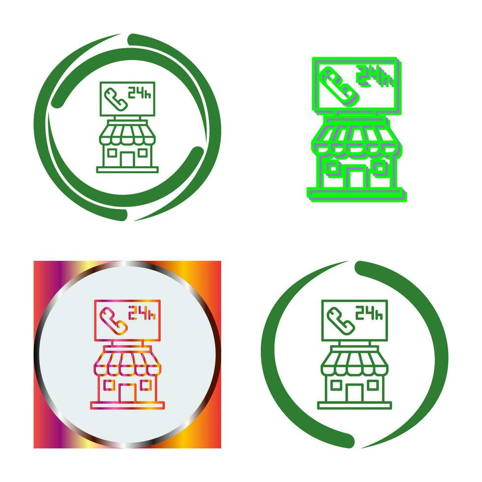 24 uur vectorpictogram vector