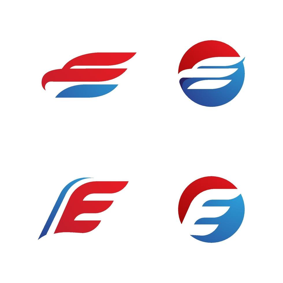 e letter logo sjabloon vector pictogram