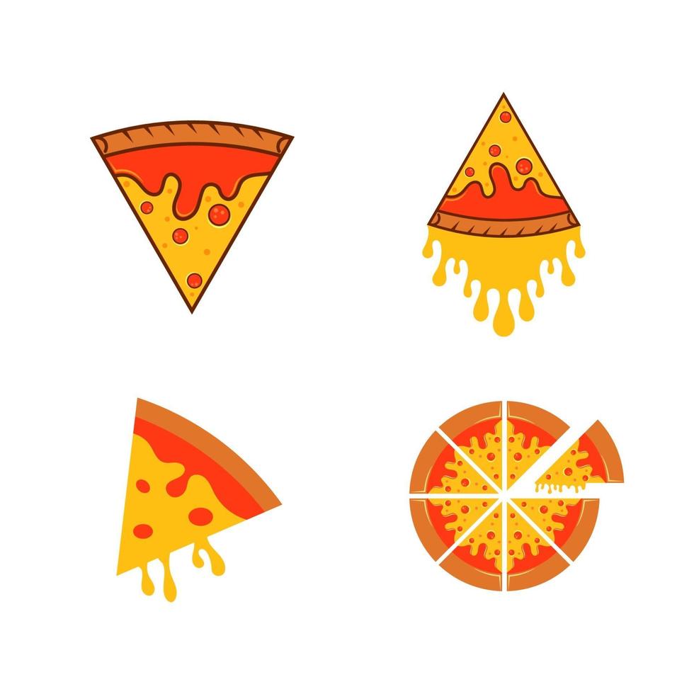 lekkere pizza vector pictogram ontwerp illustratie