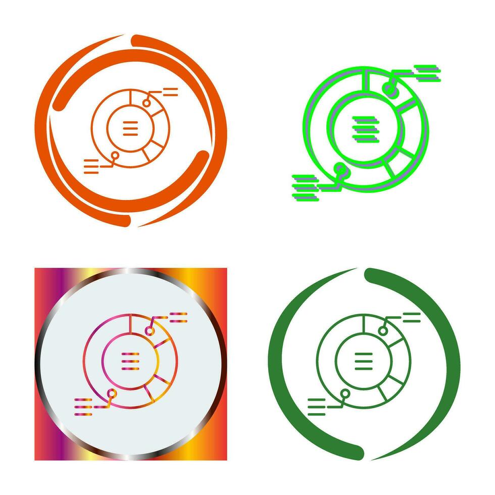 cirkeldiagram vector pictogram