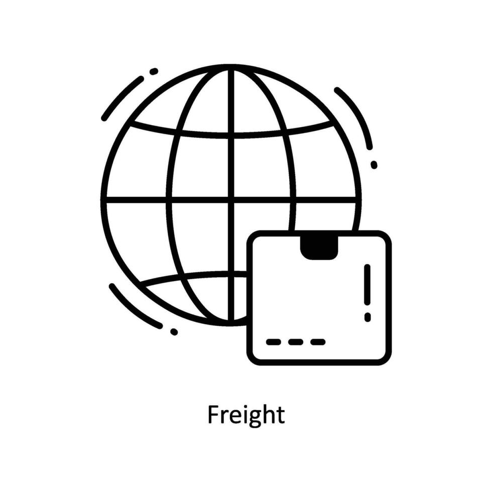 vracht tekening icoon ontwerp illustratie. logistiek en levering symbool Aan wit achtergrond eps 10 het dossier vector