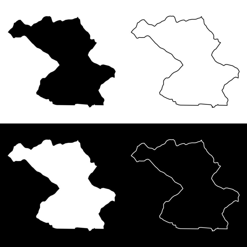 centrum sud regio kaart, administratief divisie van Burkina faso. vector illustratie.