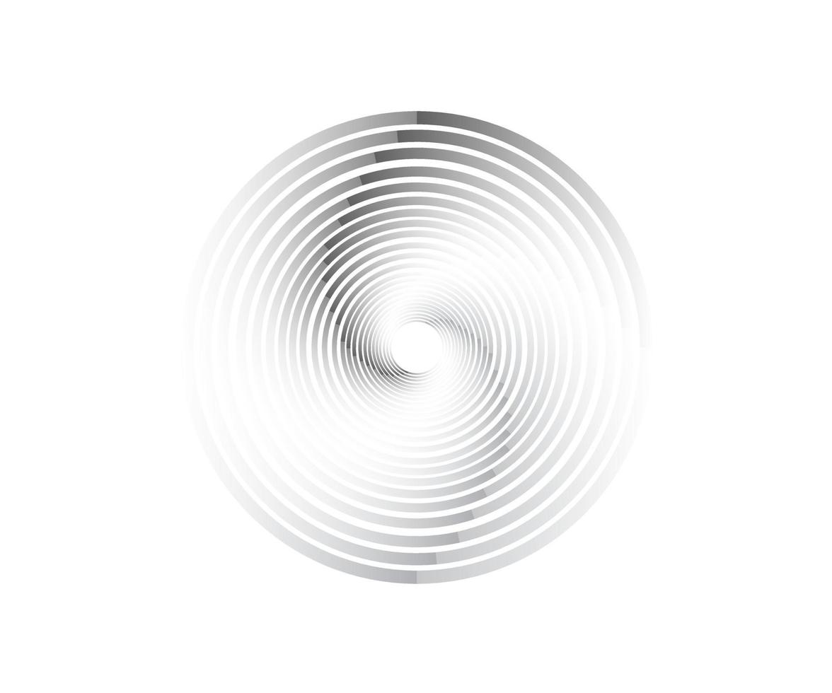 abstracte lijnen in cirkelvorm. geometrische vorm, gestreepte spiraal vector