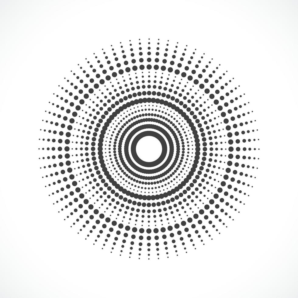 abstract vector cirkel frame halftoonpunten logo embleem ontwerp
