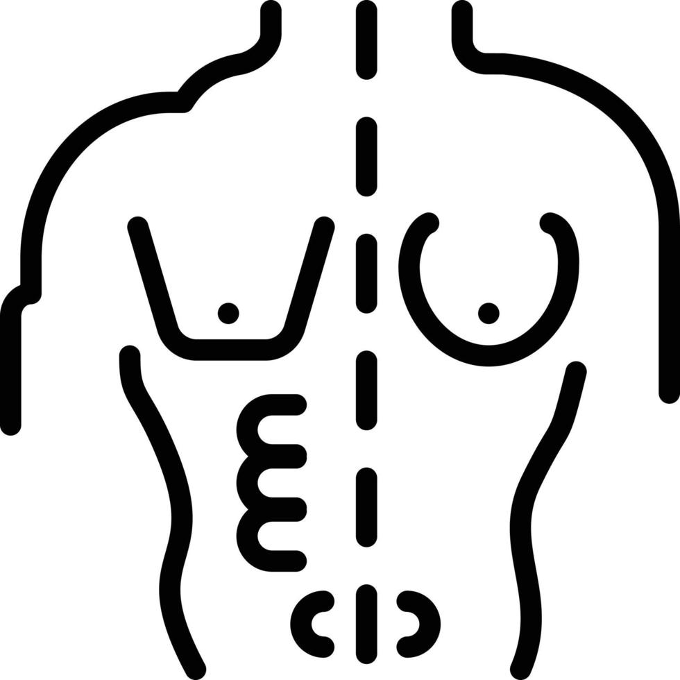 lijnpictogram voor lichaam vector