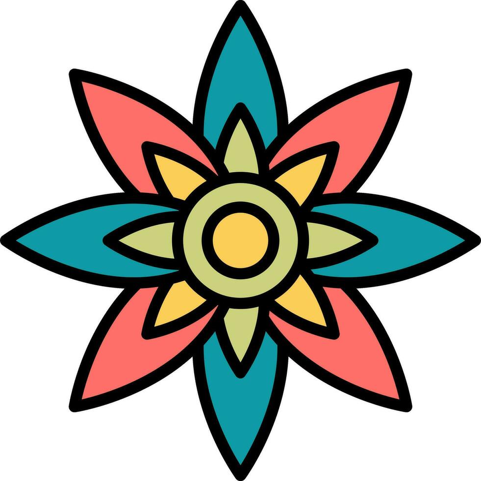 lotusbloem vector icon