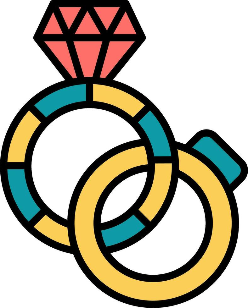 diamant ring vector icoon