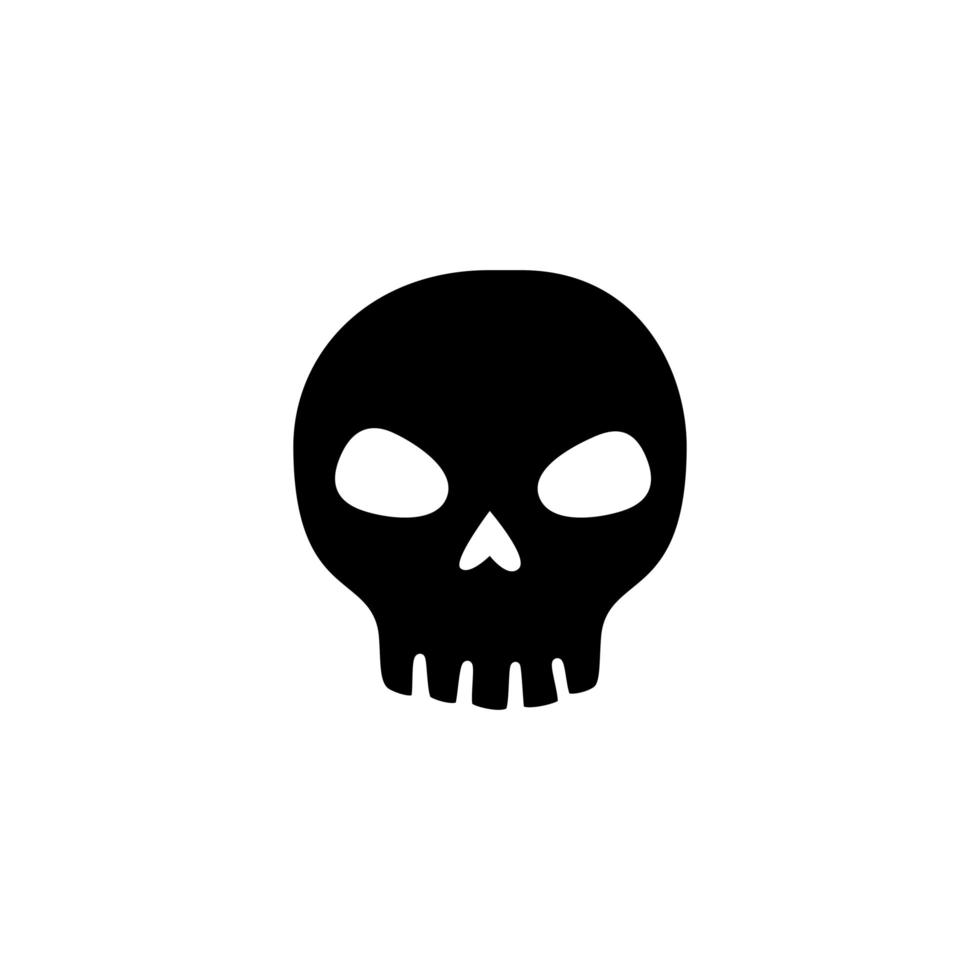 schedel dood halloween geïsoleerd pictogram vector