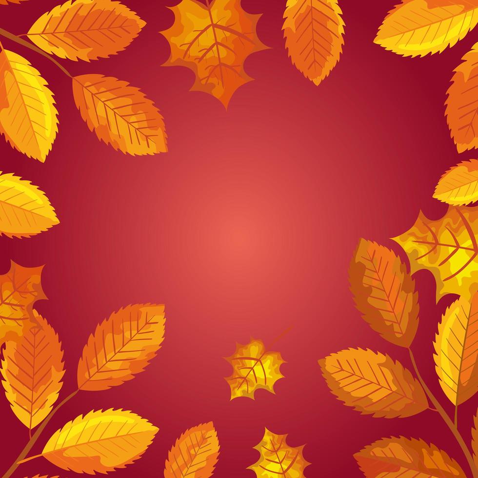 achtergrond van bladeren decoratieve herfst vector