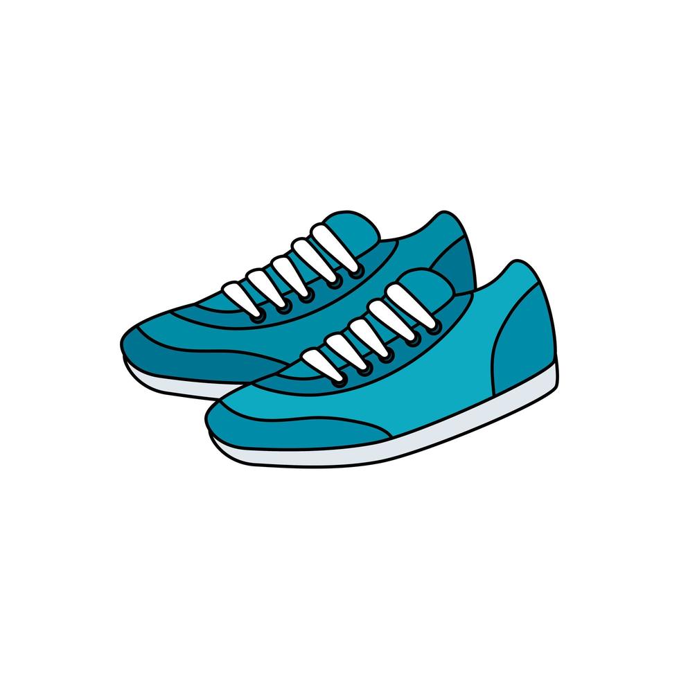 schoenen van sport geïsoleerde icon vector