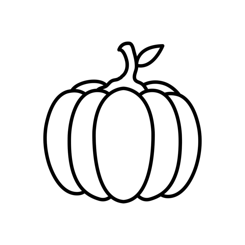 pompoen verse groente geïsoleerde icon vector