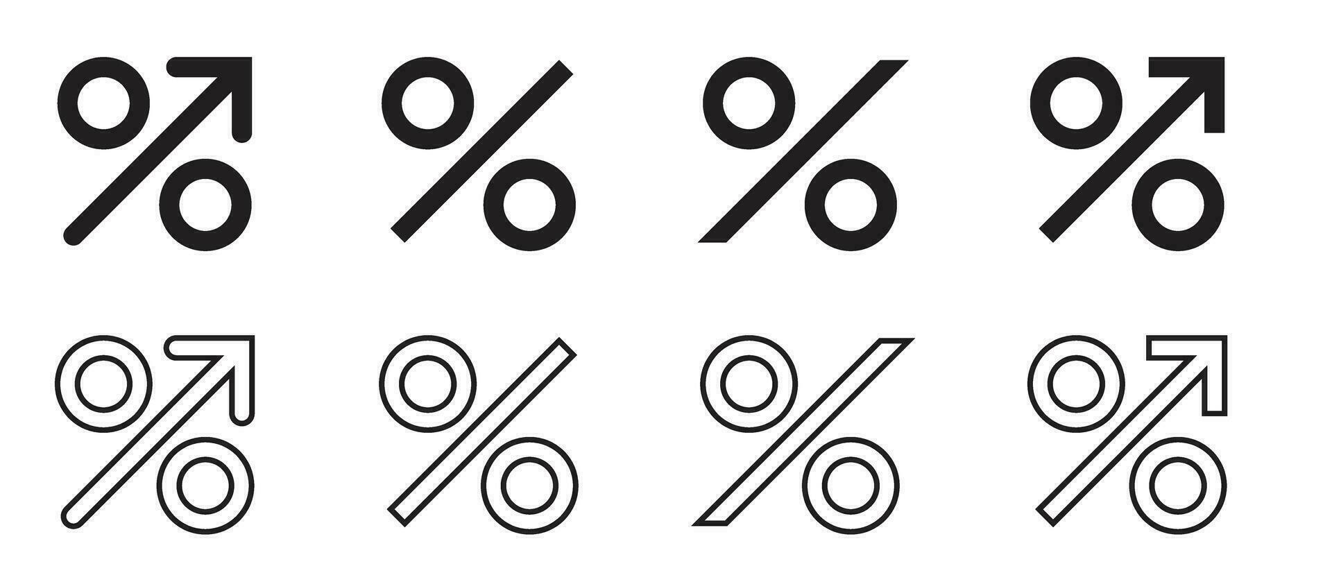 percentage icoon uitverkoop korting winst teken woord symbool vooruitgang vector