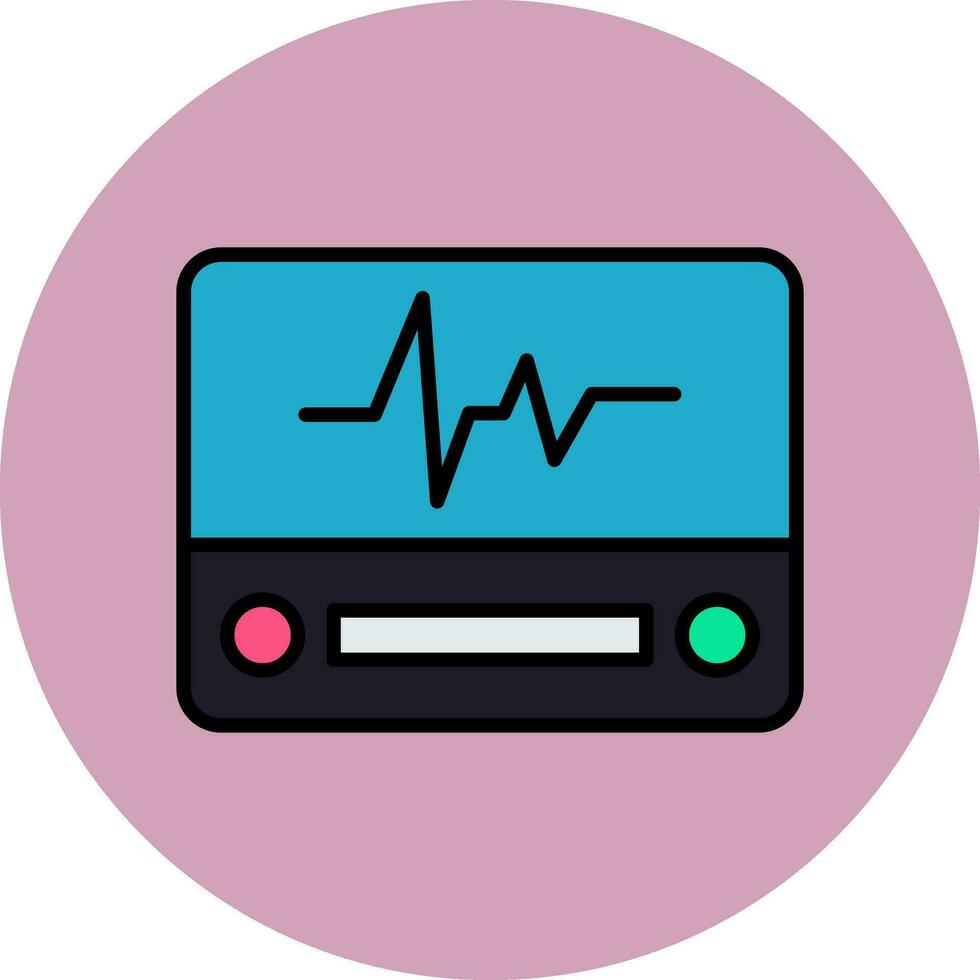 elektrocardiogram vector icoon