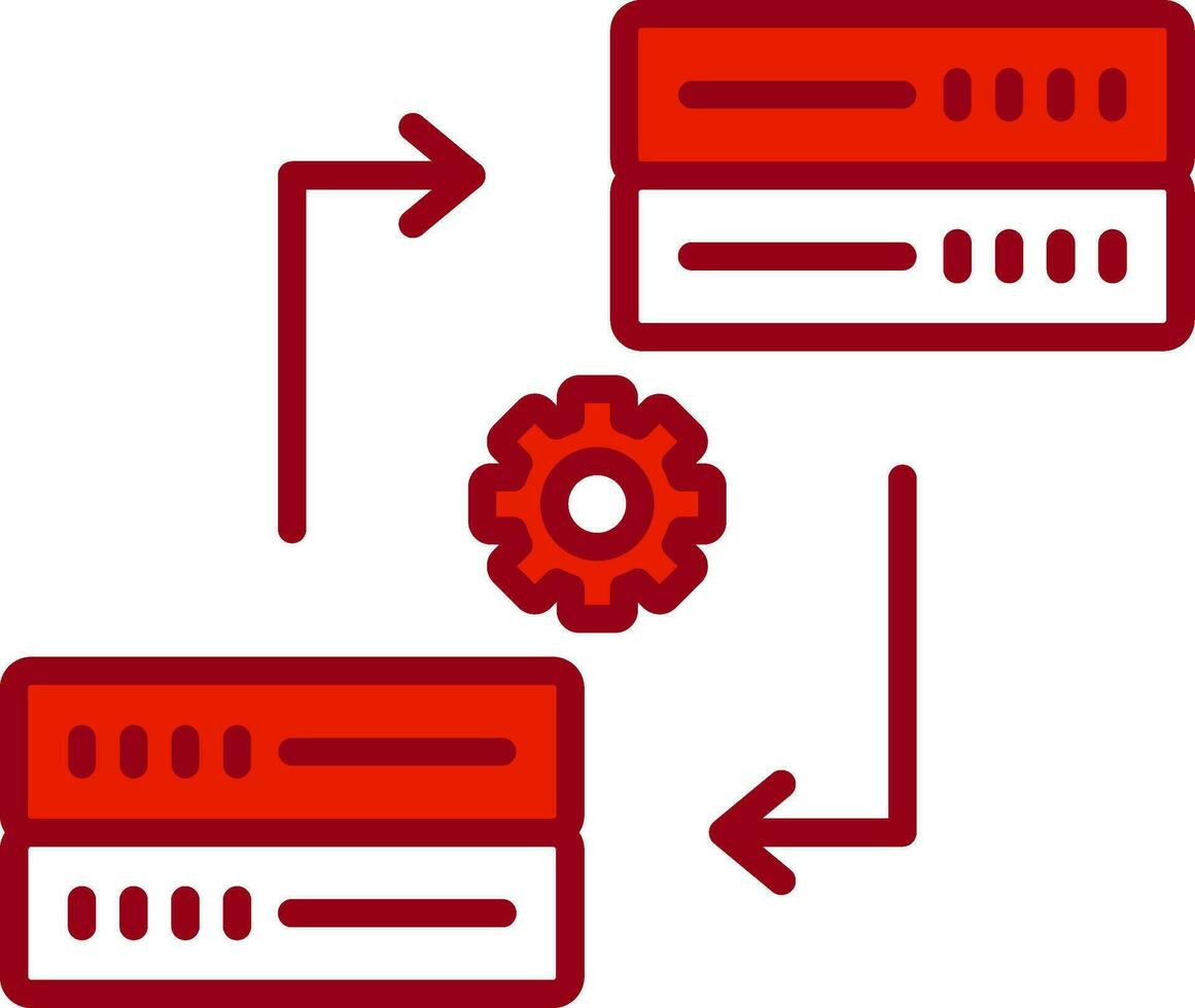 gegevens synchronisatie vector icoon