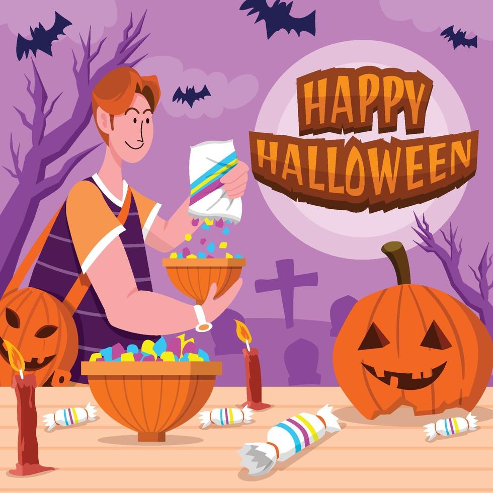 voorbereiding voor Halloween vector