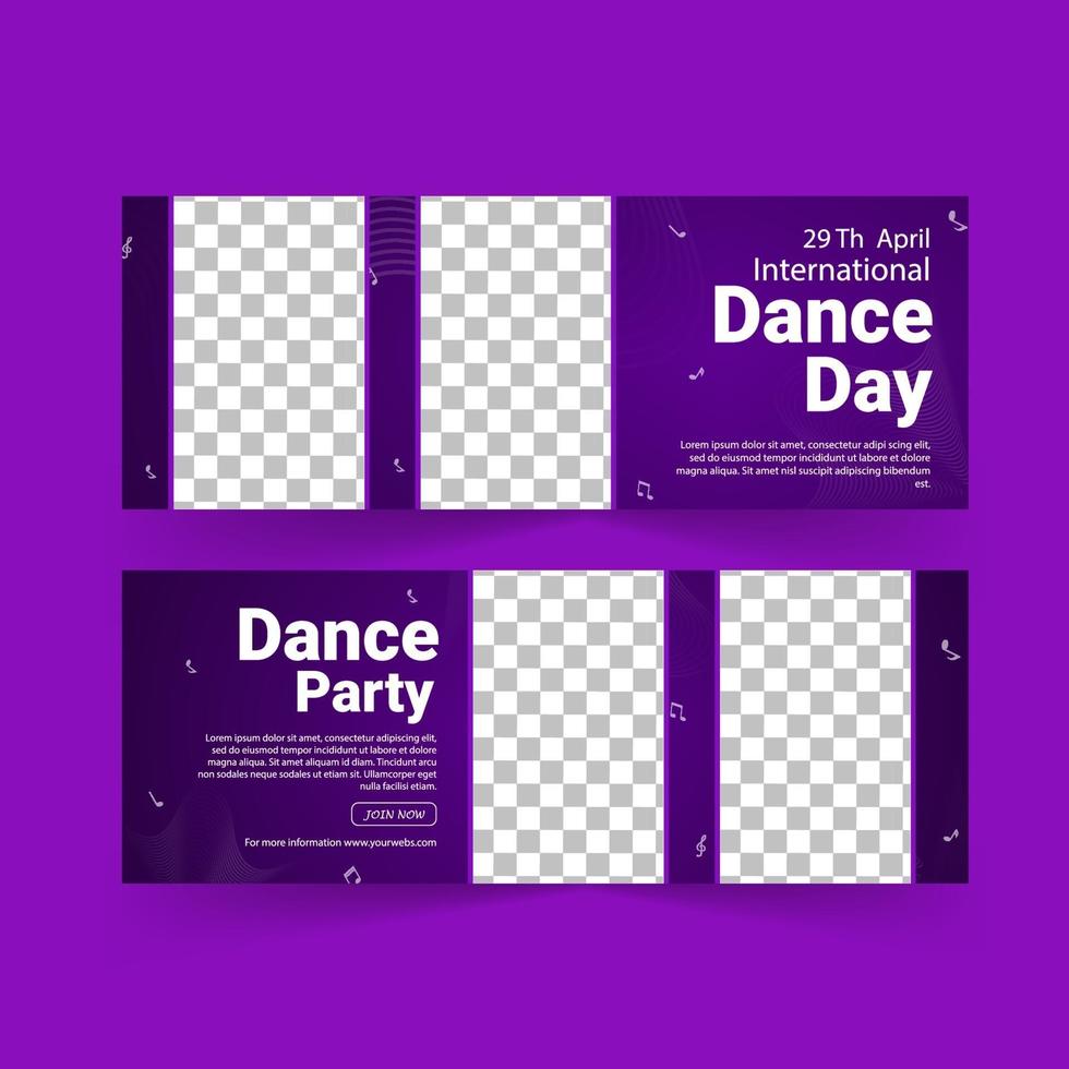 social media postsjabloon voor internationale dansdag. vector