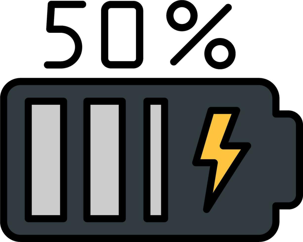 50 procent vector icoon