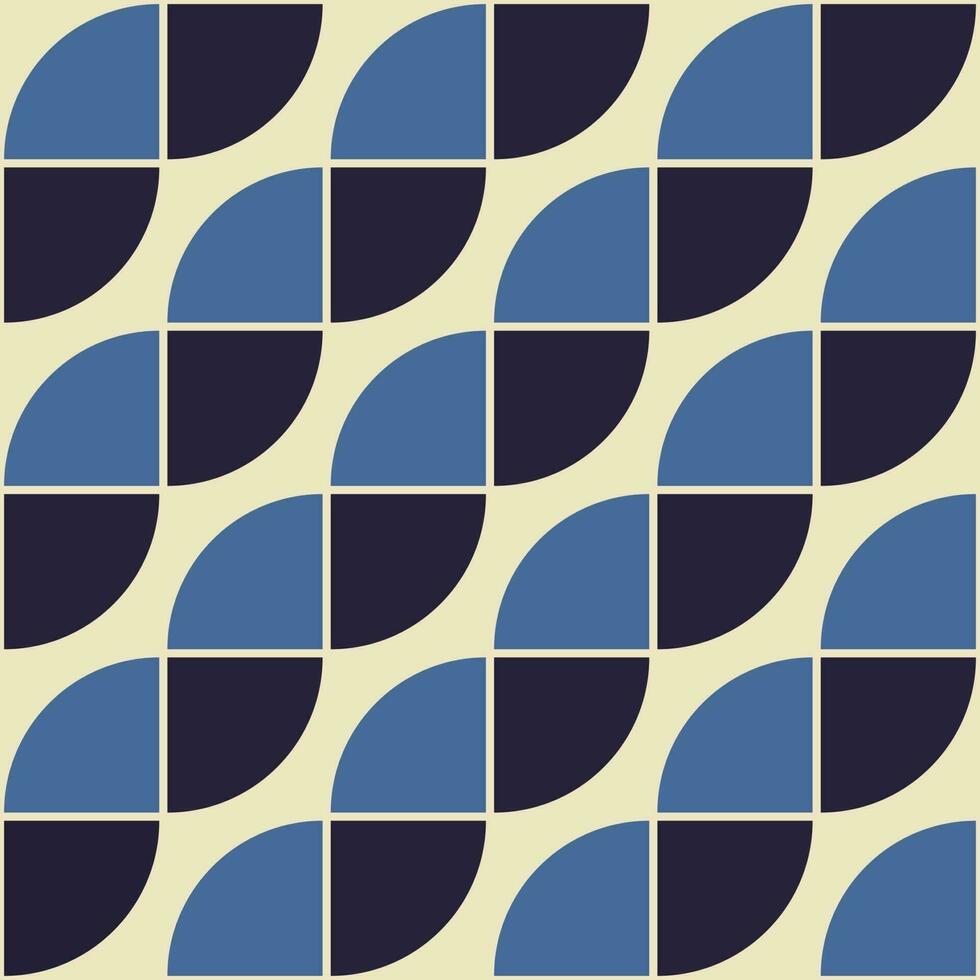70's geometrische vormen patroon. vintage stijl halverwege de eeuw moderne vector