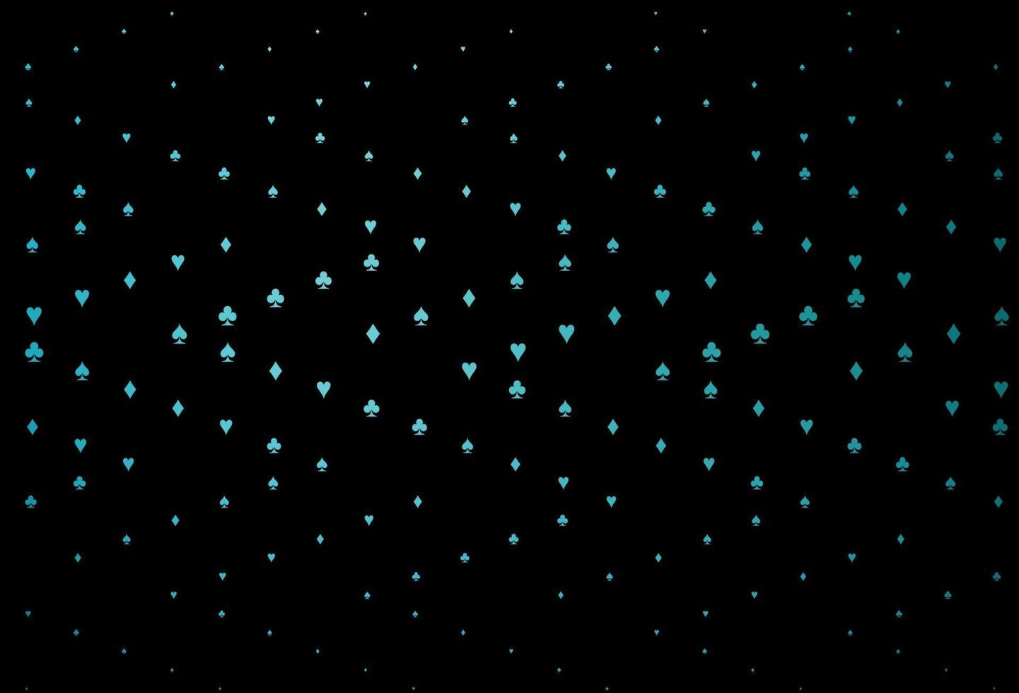 donkerblauw vectorpatroon met symbool van kaarten. vector