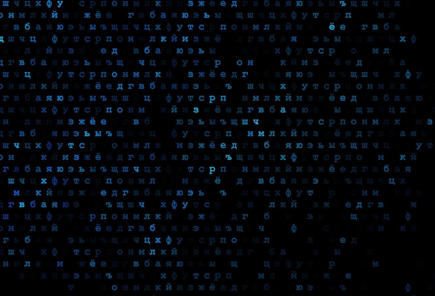 donkerblauwe vectorsjabloon met geïsoleerde letters. vector