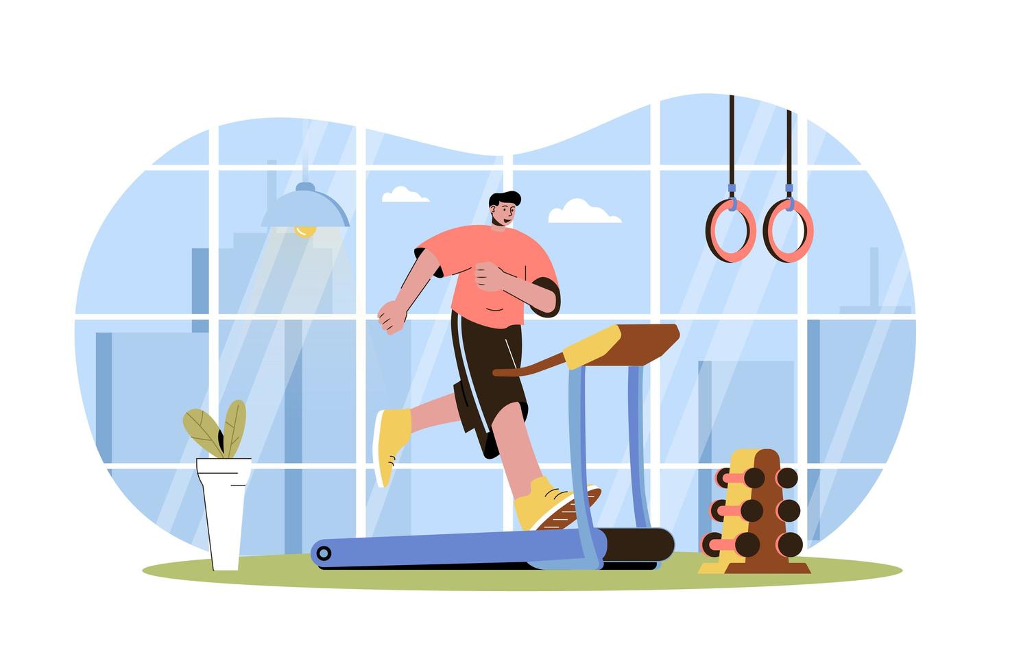 fitness web illustratie vector