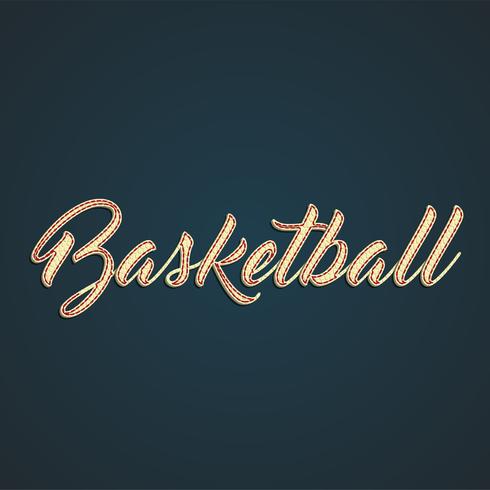 Het leerteken van het &quot;basketbal&quot;, vectorillustratie vector