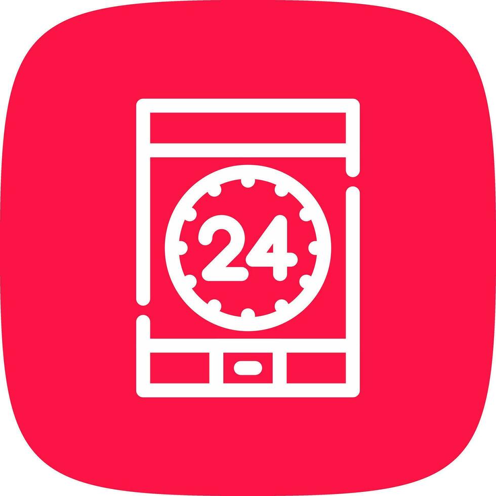 24 uur onderhoud creatief icoon ontwerp vector