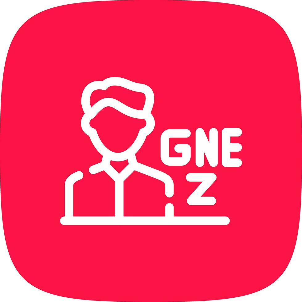 gen z mannetje creatief icoon ontwerp vector