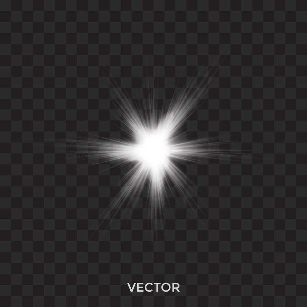 starburst, vector witte lichten geïsoleerd