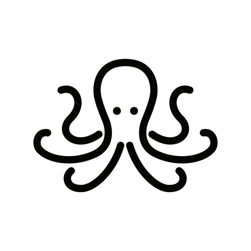 Octopus schets vector logo sjabloon