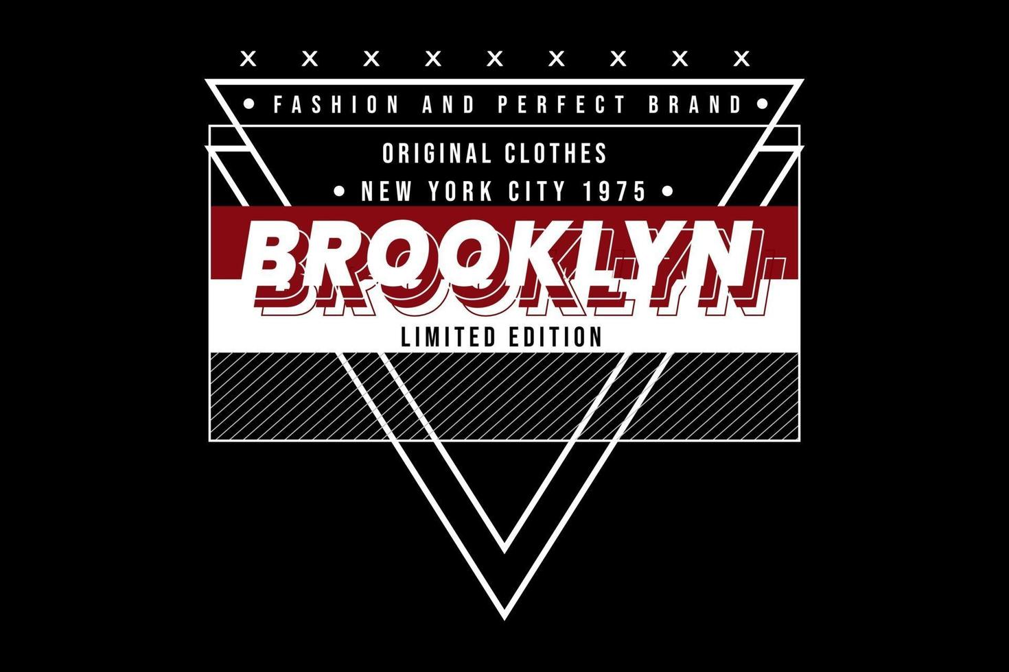 originele kleding Brooklyn typografieontwerp vector