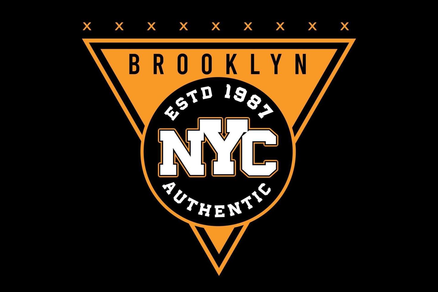 brooklyn new york city typografie mockup ontwerp vector