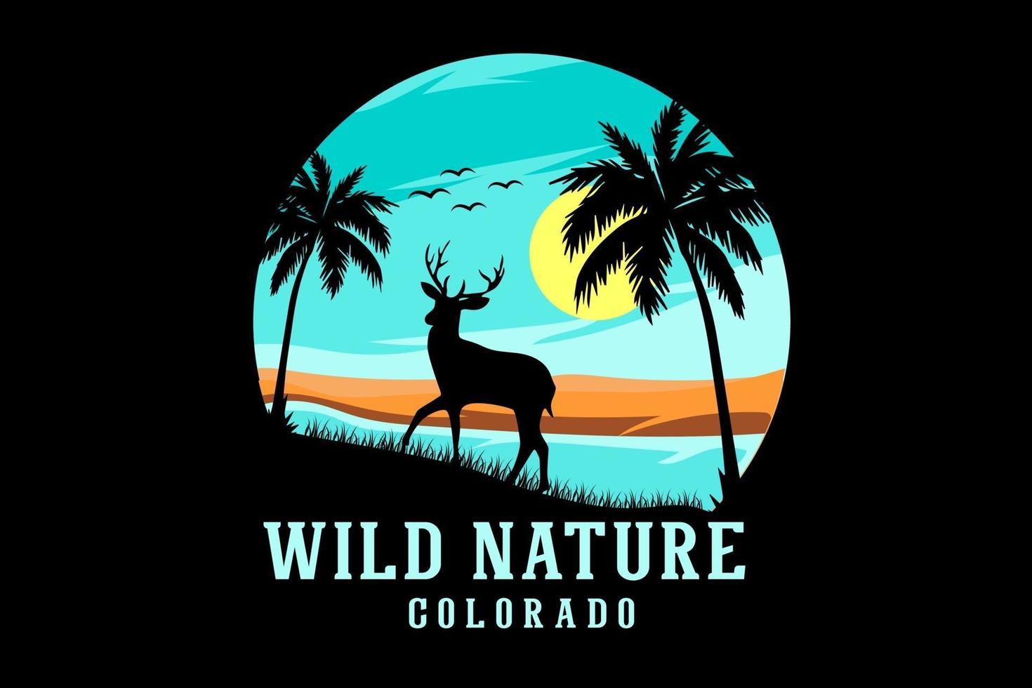 wild natuur Colorado silhouet ontwerp vector