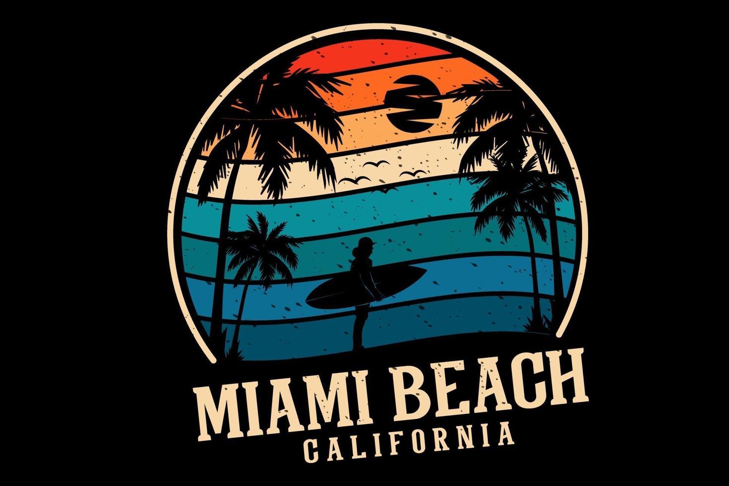 Miami Beach Californië illustratie ontwerp vector