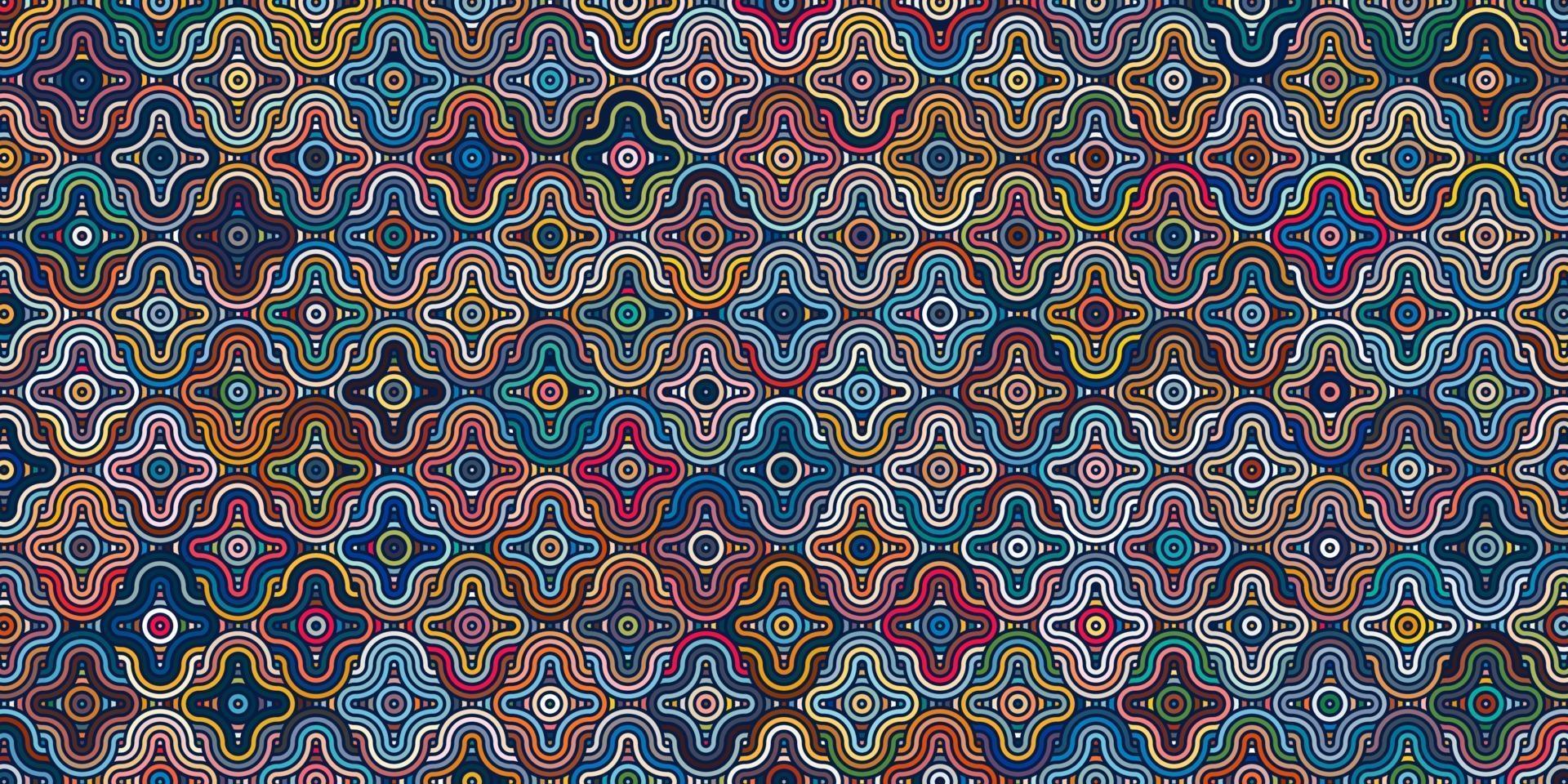 geometrische patrooncirkel overlappende traditionele achtergrond vector