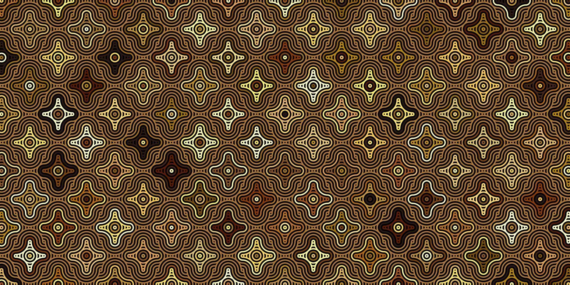 geometrische patrooncirkels overlappende gouden achtergrond vector