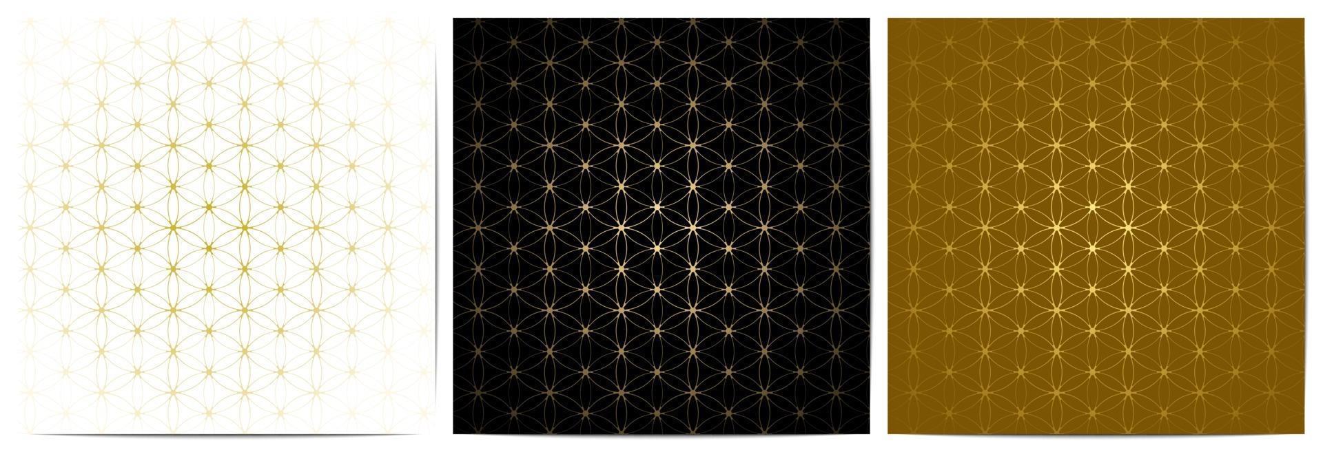 set van abstract geometrisch patroon bloemdessin vector