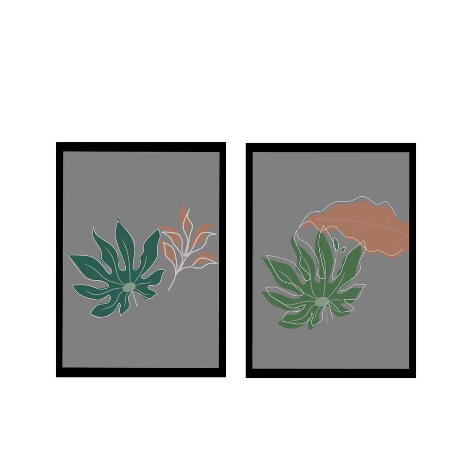 moderne minimalistische bloemen abstracte esthetische illustratie vector