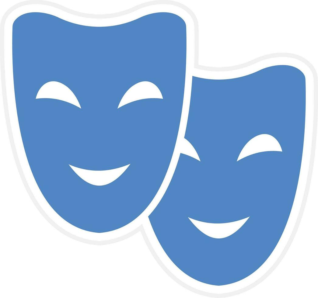 theater maskers vector icoon