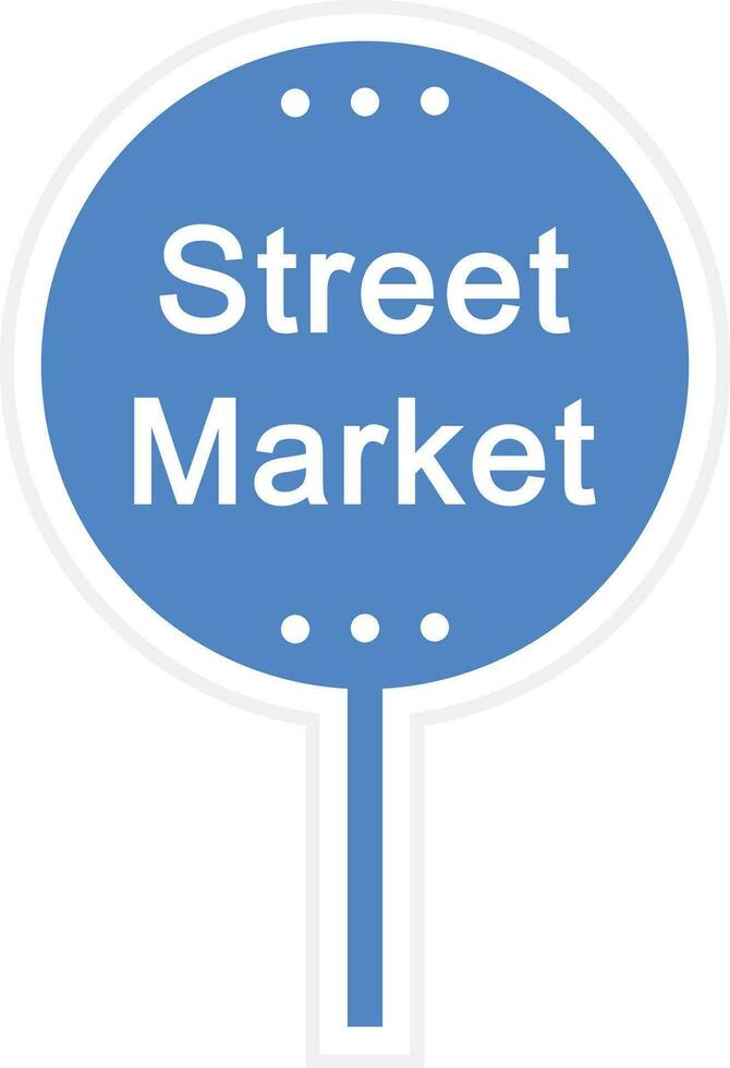 straat markt teken vector icoon
