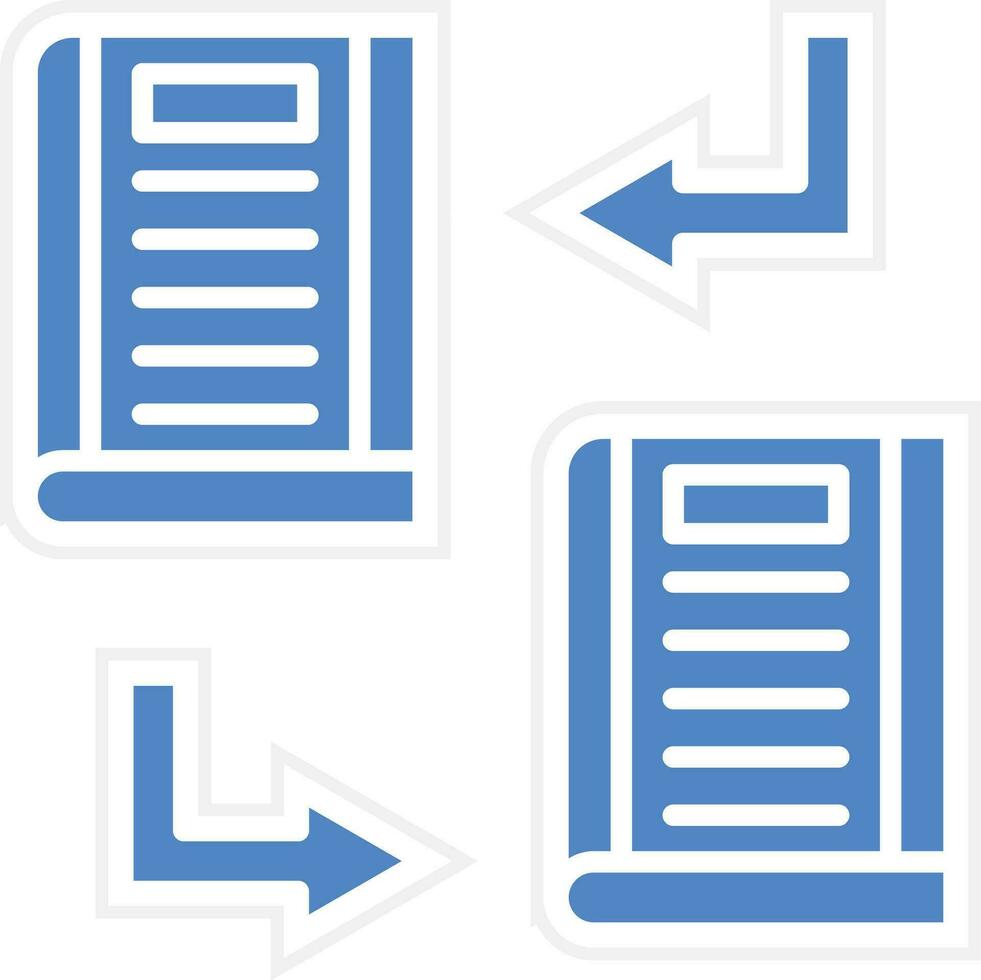 boek uitwisseling vector icoon