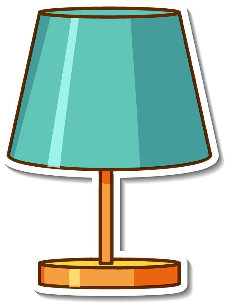 stickerontwerp met groene lamp voor geïsoleerde woonkamer vector