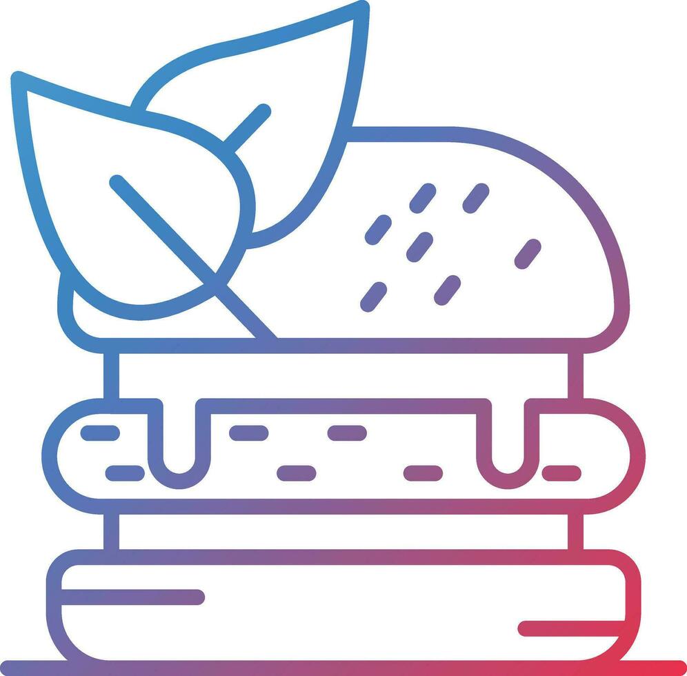 veganistisch hamburger vector icoon