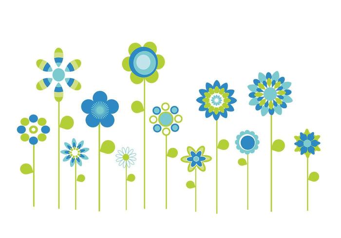 Gestileerde Bloemen Vector Pack